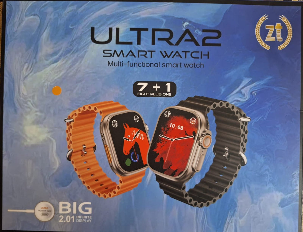 Ultra Smartwatch (7 Straps) + Pro 2 Earbuds (White) - 3WaysStore