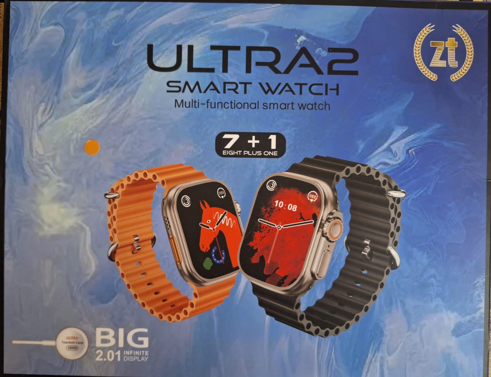 Ultra Smartwatch (7 Straps) + Pro 2 Earbuds (White) - 3WaysStore